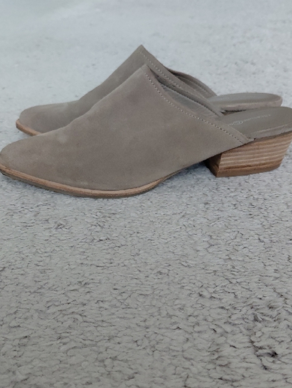 Treasure & Bond Taupe Suede Slip-On Mules - Picture 2 of 7